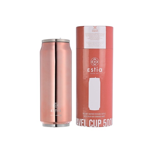 ΘΕΡΜΟΣ TRAVEL CUP SAVE THE AEGEAN 500ml ROSE GOLD 01-7867
