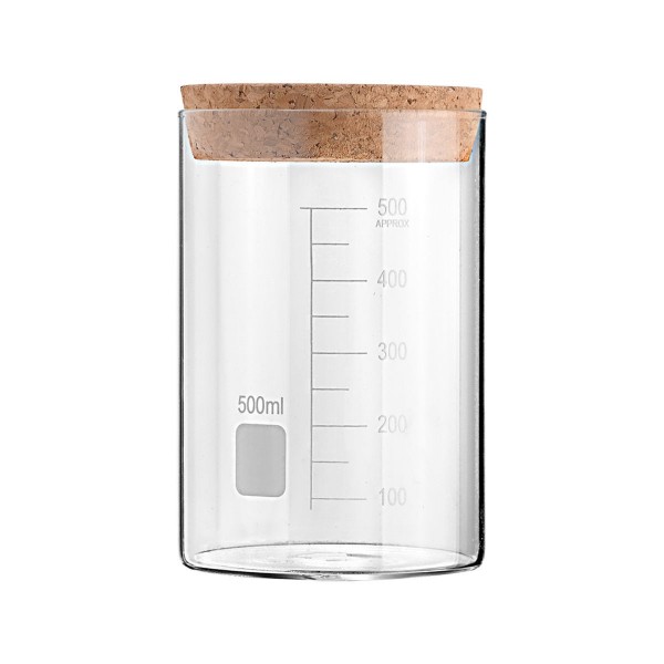 ΔΟΧΕΙΟ ΑΠΟΘΗΚΕΥΣΗΣ ΓΥΑΛΙΝΟ 500ml ΜΕ ΚΑΠΑΚΙ ΦΕΛΛΟΥ 01-25076
