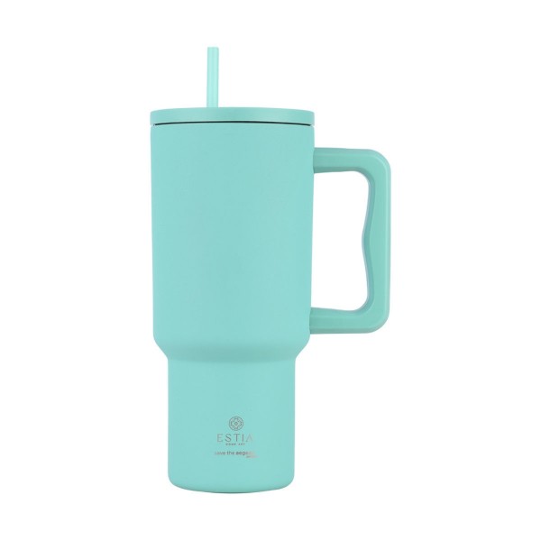 ΘΕΡΜΟΣ STRAW TUMBLER XL SAVE THE AEGEAN 900ml BERMUDA GREEN 01-32135