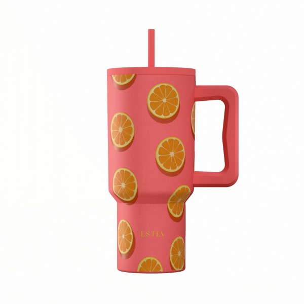 ΘΕΡΜΟΣ STRAW TUMBLER XL SAVE THE AEGEAN 900ml ORANGE POP 01-41595