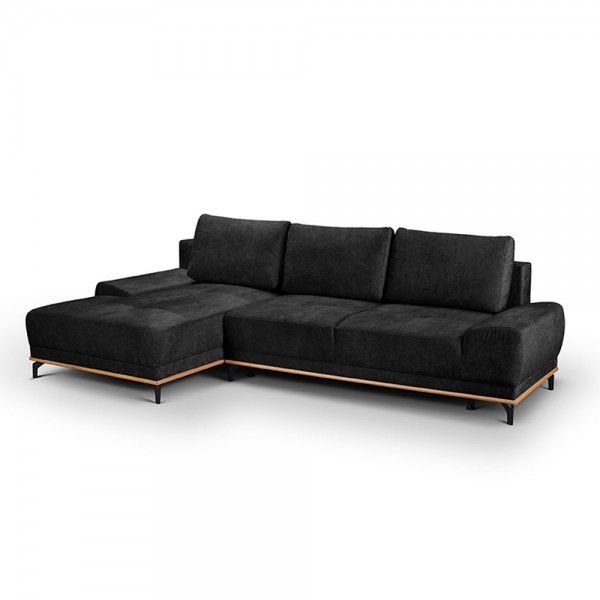 NATURA ΚΑΝΑΠΕΣ ΚΡΕΒΑΤΙ ΓΩΝΙΑ ΑΡΙΣΤΕΡΗ ΑΝΘΡΑΚΙ 283x164xH90cm 01-2652