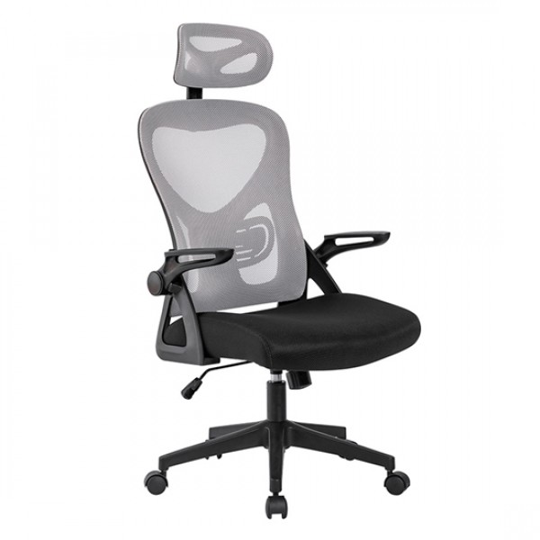 ΠΟΛΥΘΡΟΝΑ Γραφείου A8980 Μαύρο/Γκρί mesh 59X63X46cm