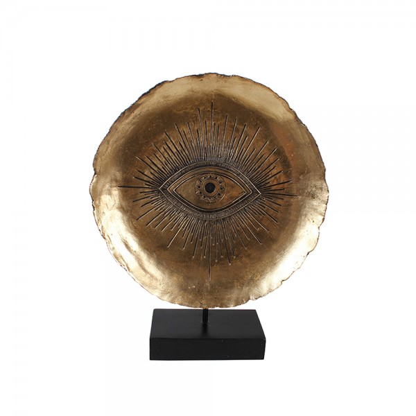 EYE DECO POLYRESIN ΧΡΥΣΟ ΜΑΥΡΟ 32x9,5xH40,5cm