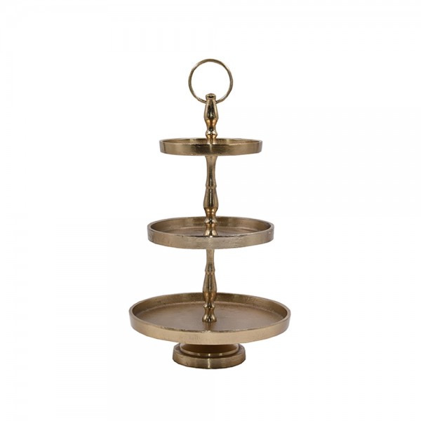 SERVIR ΟΡΝΤΕΒΙΕΡΑ 3 ΕΠΙΠΕΔΑ 22x22x36 ΑΛΟΥΜΙΝΙΟ ΧΡΥΣΟ