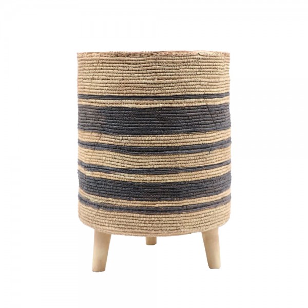 INKA ΚΑΣΠΩ POLYRESIN ΦΥΣΙΚΟ ΜΑΥΡΟ 24,5x24,5xH31,5cm