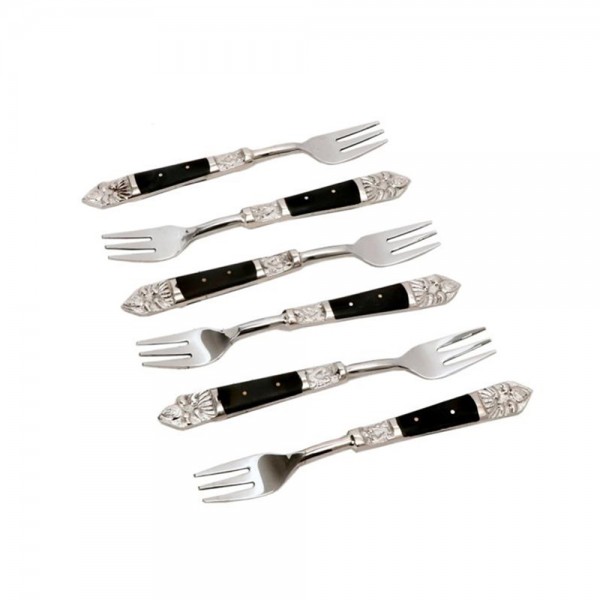 ROYAL ΠΙΡΟΥΝΙ ΕΠΙΔΟΡΠΙΟΥ ΣΕΤ 6ΤΜΧ ΑΤΣΑΛΙ RESIN ΜΑΥΡΟ 15x2xH1cm 018963