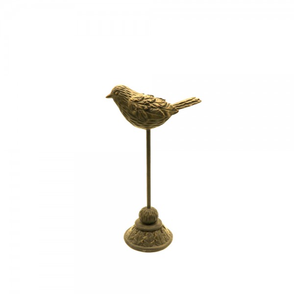 FUGLE ΠΟΥΛΙ POLYRESIN ΑΝΤΙΚΕ ΧΡΥΣΟ 17,1x10,5xΥ32,3cm