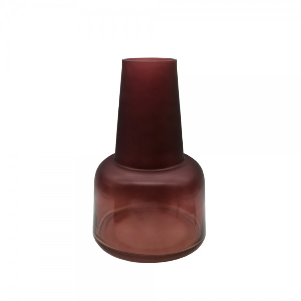 ZEME ΒΑΖΟ ΓΥΑΛΙ ΔΙΑΦΑΝΟ/ΜΑΤ ΜΠΟΡΝΤΩ Δ18xΥ27,5cm