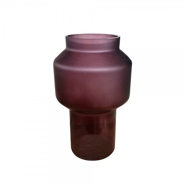 ZEME ΒΑΖΟ ΓΥΑΛΙ ΔΙΑΦΑΝΟ/ΜΑΤ ΜΠΟΡΝΤΩ Δ15xΥ24cm