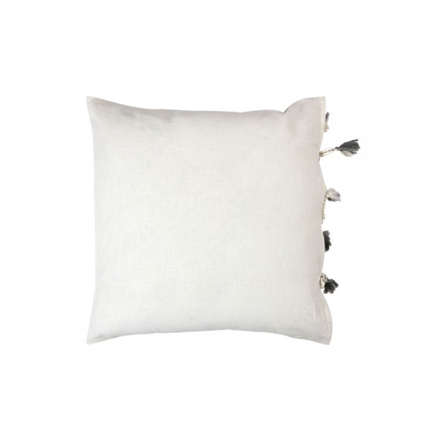 AMMOS 2 ΔΙΑΚΟΣΜΗΤΙΚΟ ΜΑΞΙΛΑΡΙ 50x50cm ΥΦΑΣΜΑ ΛΕΥΚΟ ΜΠΕΖ ΒΑΜΒΑΚΙ