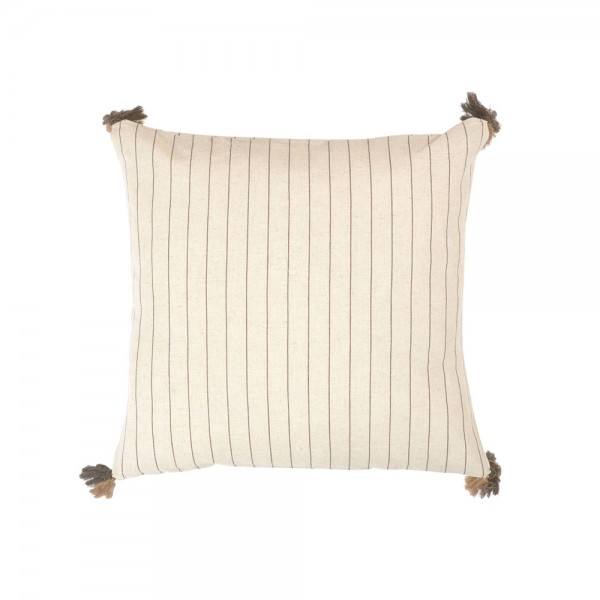 AMMOS 6 ΔΙΑΚΟΣΜΗΤΙΚΟ ΜΑΞΙΛΑΡΙ 45x45cm ΥΦΑΣΜΑ ΜΠΕΖ ΒΑΜΒΑΚΙ