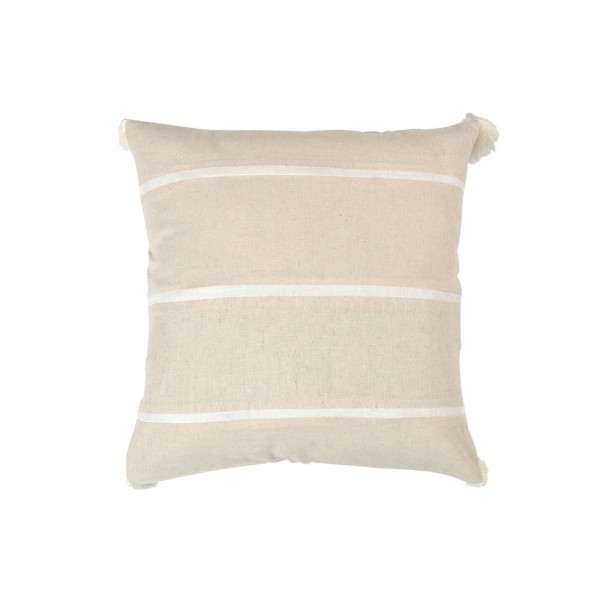 AMMOS 7 ΔΙΑΚΟΣΜΗΤΙΚΟ ΜΑΞΙΛΑΡΙ 45x45cm ΥΦΑΣΜΑ ΜΠΕΖ ΒΑΜΒΑΚΙ