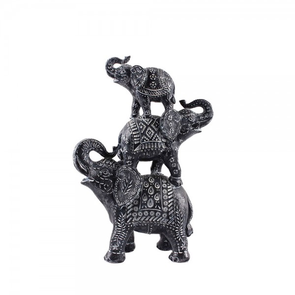 IRAMBA 4 ΔΙΑΚΟΣΜΗΤΙΚΟ POLYRESIN ΜΑΥΡΟ/ΛΕΥΚΟ 22,8x9,5xY32cm