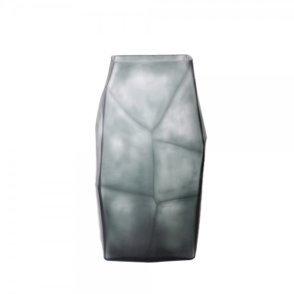 ROCHE GREY ΒΑΖΟ ΓΥΑΛΙ ΓΚΡΙ 17x12,5xΥ31cm