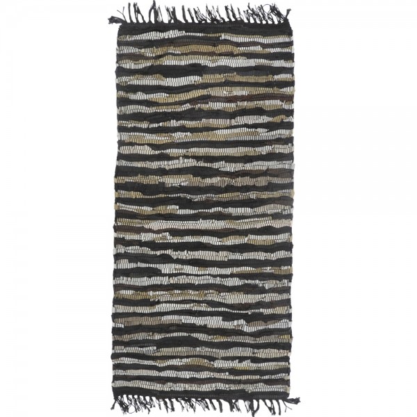 BOHO ΧΑΛΙ ΔΕΡΜΑ ΜΑΥΡΟ ΜΠΕΖ 70x150cm 020498