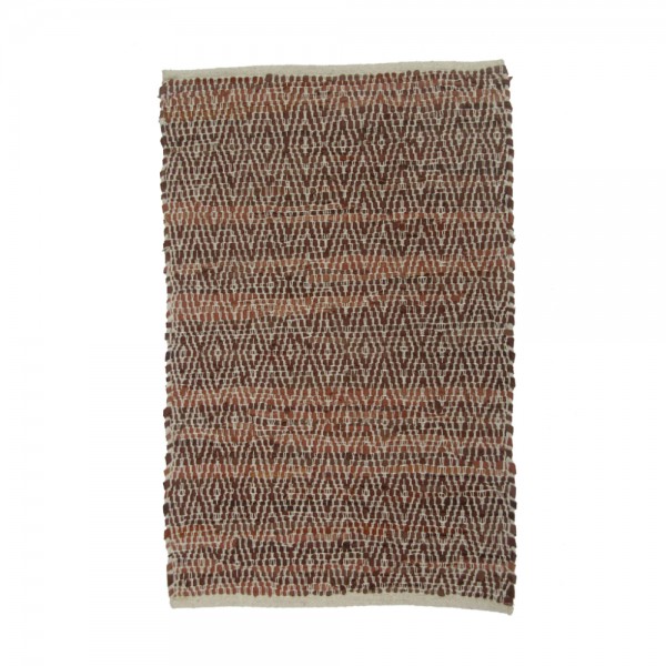 ROMBO ΧΑΛΙ ΔΕΡΜΑ ΚΑΦΕ ΜΠΕΖ 60x90cm 020513