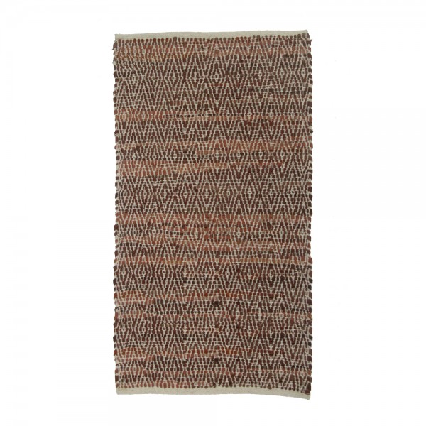 ROMBO ΧΑΛΙ ΔΕΡΜΑ ΚΑΦΕ ΜΠΕΖ 70x150cm 020514