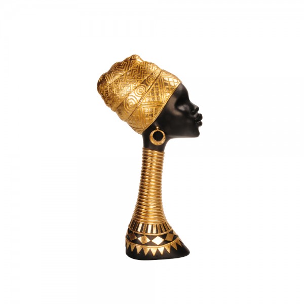 ABENI 1 DECO ΦΙΓΟΥΡΑ POLYRESIN ΜΑΥΡΟ ΧΡΥΣΟ 15,2x7,3xH28,7cm