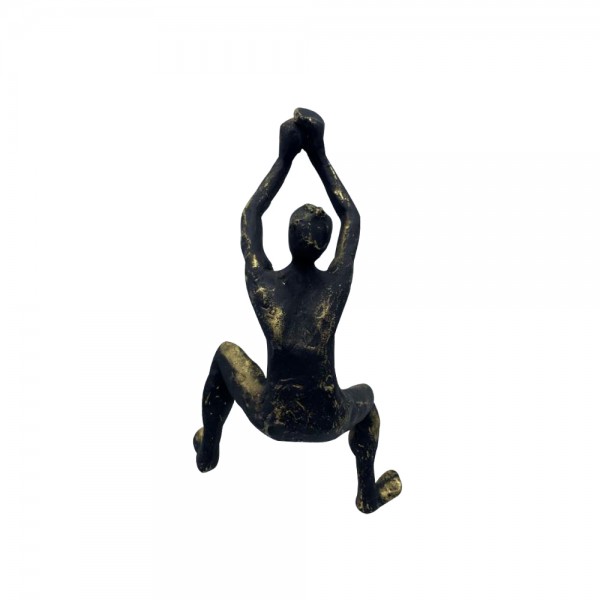 CLIMBER 3 DECO ΦΙΓΟΥΡΑ POLYRESIN ΜΑΥΡΟ ΧΡΥΣΟ 12,3x8,8xH22,8cm