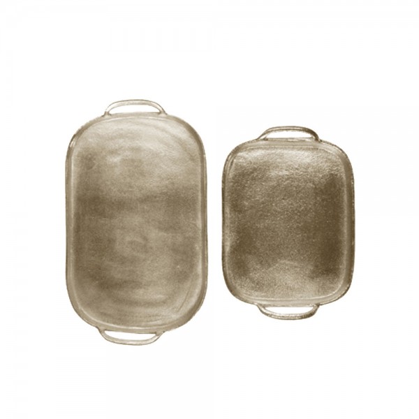 KIRAT ΔΙΣΚΟΣ ΣΕΤ 2ΤΜΧ ΑΛΟΥΜΙΝΙΟ ΧΡΥΣΟ ΑΝΤΙΚΕ 46_36x23_18xH5cm