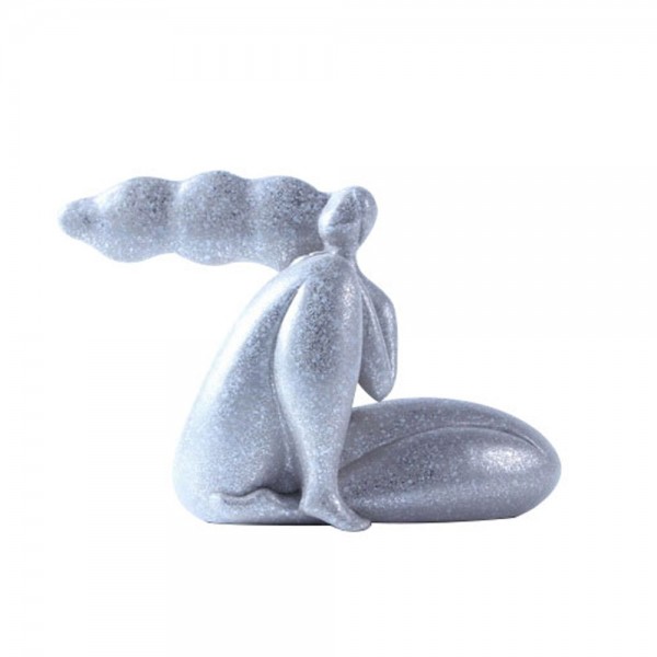 CHEVEU SILVER 2 DECO ΦΙΓΟΥΡΑ POLYRESIN ΑΣΗΜΙ 24x10xH16,5cm 022784