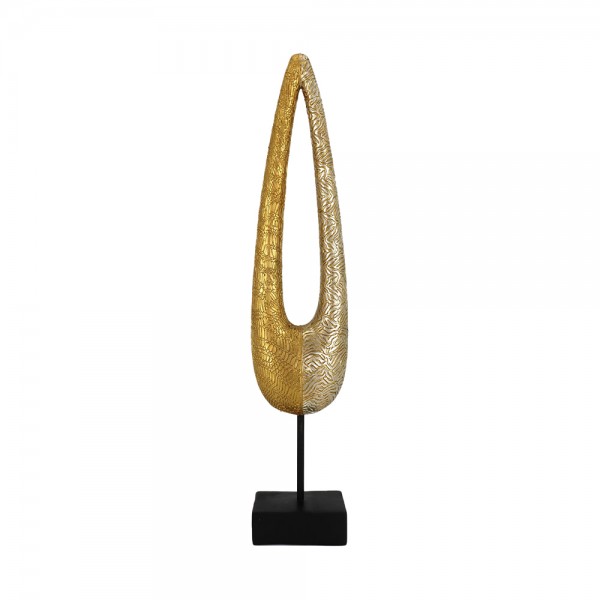 DRIP 1 DECO POLYRESIN ΧΡΥΣΟ ΜΑΥΡΟ 8,5x5,5xH40,5cm