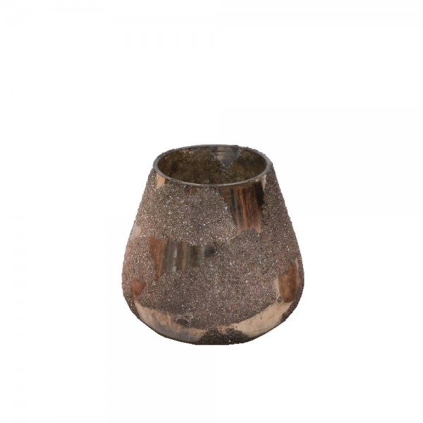 ALKE ΒΑΣΗ ΡΕΣΩ ΓΥΑΛΙ ΧΡΥΣΟ D11xH11cm