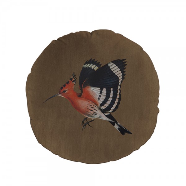 HOOPOE ΔΙΑΚΟΣΜΗΤΙΚΟ ΜΑΞΙΛΑΡΙ ΒΕΛΟΥΔΟ ΠΟΛΥΧΡΩΜΟ ΚΑΦΕ D45cm