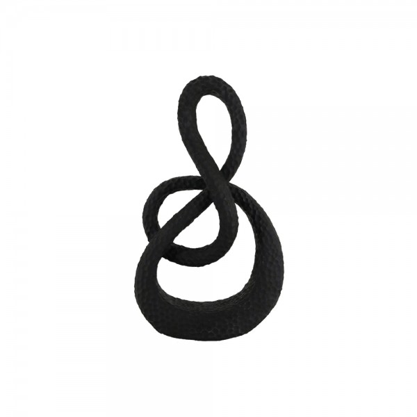 CERCHIO TOP DECO POLYRESIN ΜΑΥΡΟ 17x6,8xH28,8cm 025428