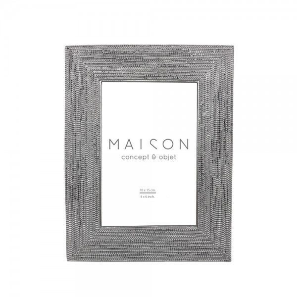 BELN ΚΟΡΝΙΖΑ POLYRESIN ΓΥΑΛΙ SILVER 15,5x1,5xH20cm 026090
