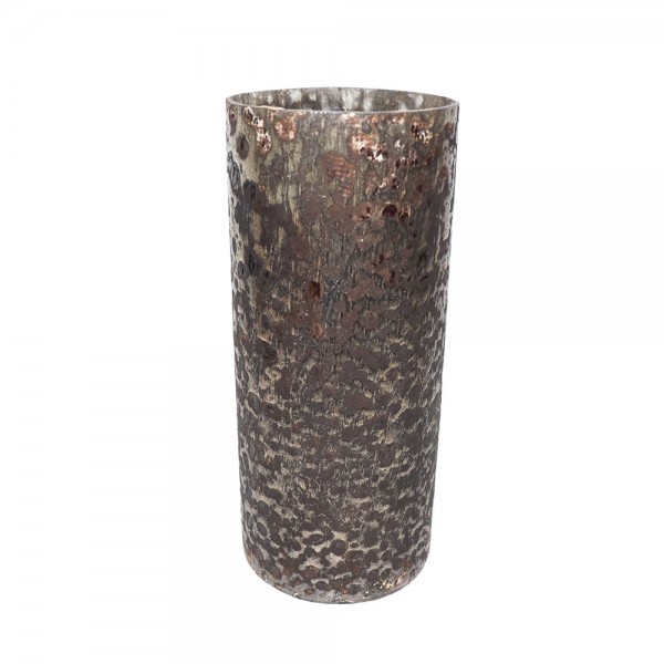 BULLES ΒΑΖΟ ΓΥΑΛΙ ΧΡΥΣΟ ΜΠΡΟΝΖΕ D13xH30cm
