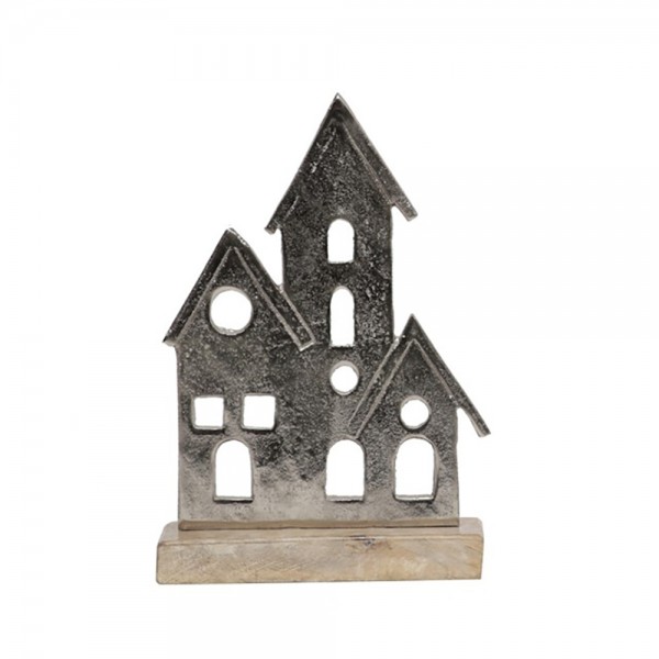 ALDEA DECO ΣΠΙΤΙ ΑΛΟΥΜΙΝΙΟ ΑΣΗΜΙ ΦΥΣΙΚΟ 18x6xH27,5cm