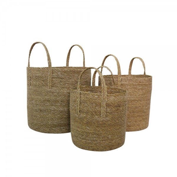 DEL MAR ΚΑΛΑΘΙ ΣΕΤ 3ΤΜΧ SEAGRASS ΦΥΣΙΚΟ D35/30/25xH35/30/25cm 027383