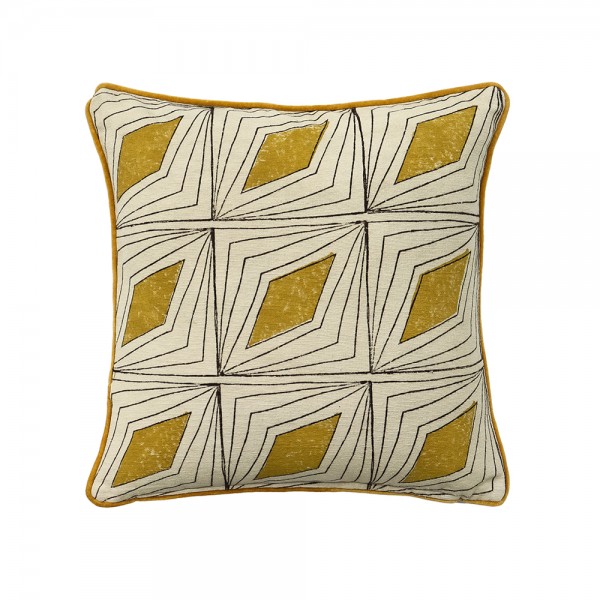 SAMOAN A ΔΙΑΚΟΣΜΗΤΙΚΟ ΜΑΞΙΛΑΡΙ 50x50cm ΒΑΜΒΑΚΙ ΜΠΕΖ DIJON ΒΙΣΚΟΖΗ