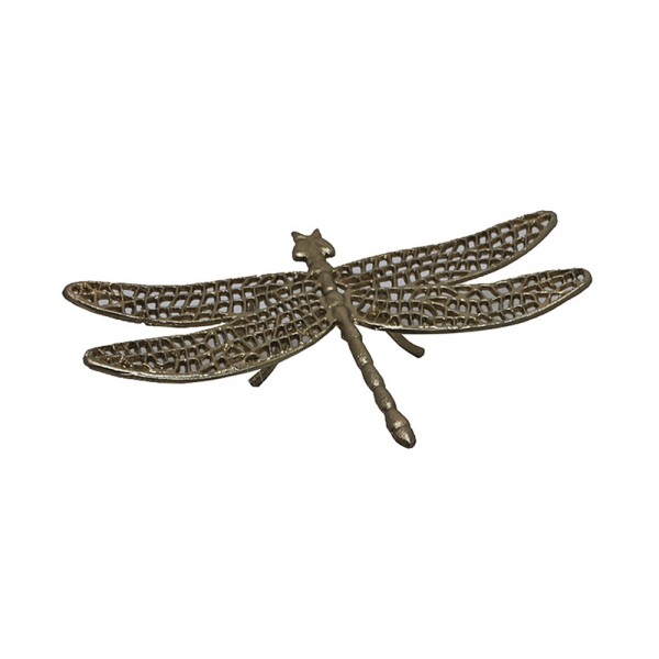 DRAGONFLY DECO ΕΝΤΟΜΟ ΑΛΟΥΜΙΝΙΟ ΧΡΥΣΟ ANTIQUE 37x25xH7,5cm