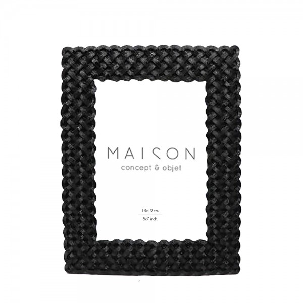 TRESSER ΚΟΡΝΙΖΑ POLYRESIN ΓΥΑΛΙ ΜΑΥΡΟ ΜΑΤ 19x1,5xH23,5cm