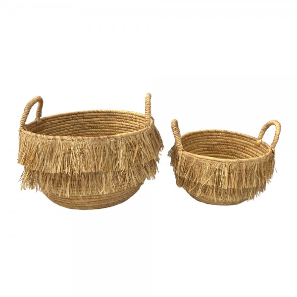 SYROS ΚΑΛΑΘΙ ΣΕΤ 2ΤΜΧ 36x36x32cm SEAGRASS ΦΥΣΙΚΟ
