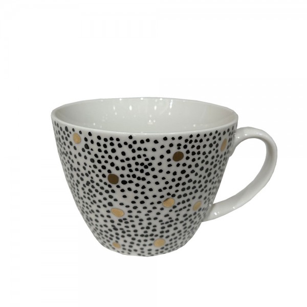 SERAX B ΚΟΥΠΑ NEW BONE CHINA ΛΕΥΚΟ ΜΑΥΡΟ ΧΡΥΣΟ D11xH8cm
