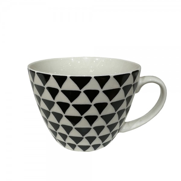 SERAX D ΚΟΥΠΑ NEW BONE CHINA ΛΕΥΚΟ ΜΑΥΡΟ D11xH8cm