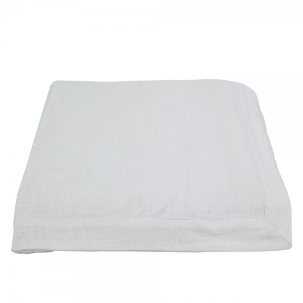 MANTEL BLANC B ΤΡΑΠΕΖΟΜΑΝΤΗΛΟ/RUNNER ΒΑΜΒΑΚΙ ΛΕΥΚΟ 240x140