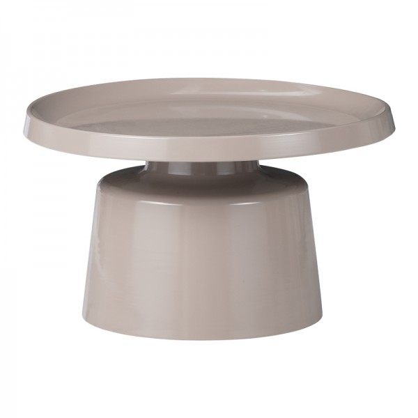 Βοηθητικό τραπέζι Ginoze Inart cappuccino μέταλλο Φ70x40εκ 029-000274