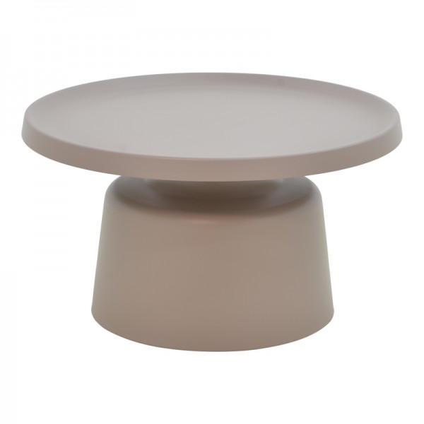 Τραπέζι σαλονιού Ginoze Inart cappuccino μέταλλο Φ70x40εκ