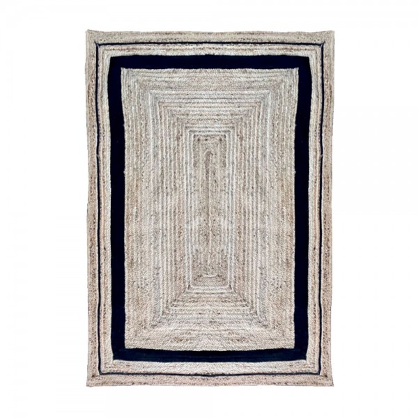 REVA ΧΑΛΙ ΓΙΟΥΤΑ ΒΑΜΒΑΚΙ ΦΥΣΙΚΟ ΜΑΥΡΟ 200x300cm