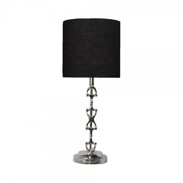 SANDRO ΦΩΤΙΣΤΙΚΟ ΕΠΙΤΡΑΠΕΖΙΟ ΑΣΗΜΙ ΜΑΥΡΟ 25x25xΗ50cm 029203