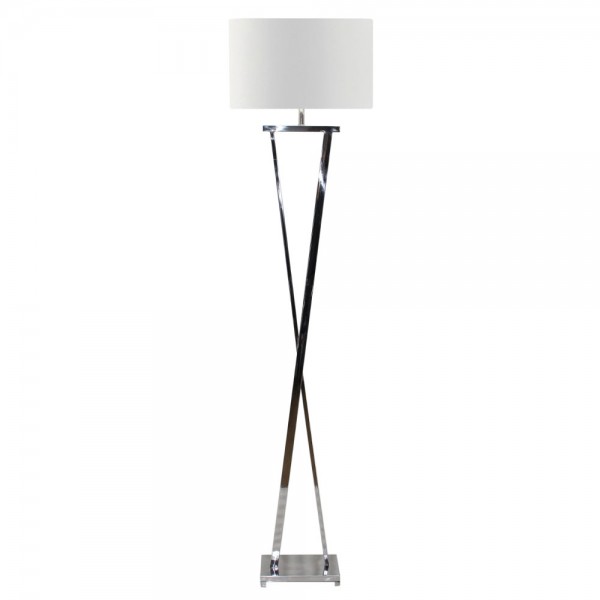 KELSIE ΦΩΤΙΣΤΙΚΟ ΕΠΙΔΑΠΕΔΙΟ ΑΣΗΜΙ ΛΕΥΚΟ 41x25xH170cm 029219
