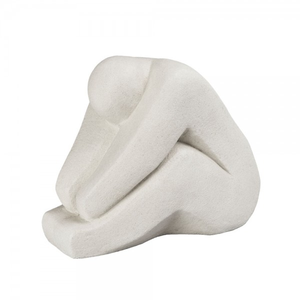 EVERLY DECO ΦΙΓΟΥΡΑ POLYRESIN ΛΕΥΚΟ 43,6x28xH35cm