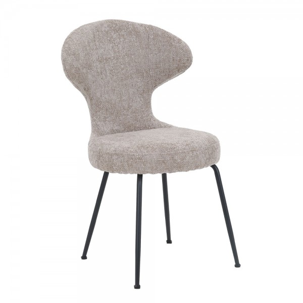 FUNGO ΚΑΡΕΚΛΑ BEIGE ΜΑΥΡΟ 56x57x90cm