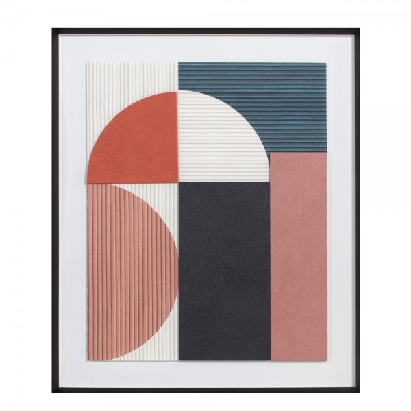 BLENDED COLORS ΠΙΝΑΚΑΣ ΔΙΑΚΟΣΜΗΣΗΣ ΚΑΜΒΑΣ ΠΟΛΥΧΡΩΜΟ ΞΥΛΟ ΚΟΡΝΙΖΑ ΜΑΥΡΟ 50x60xH3,8cm 030602