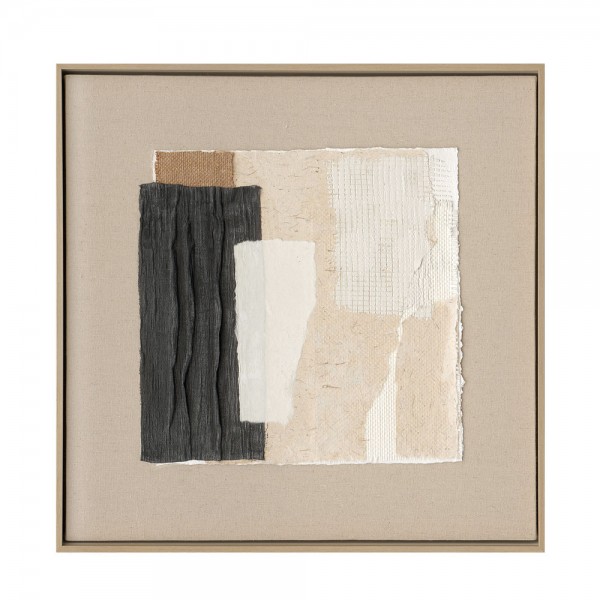 SOFTNESS OF HUES ΠΙΝΑΚΑΣ ΔΙΑΚΟΣΜΗΣΗΣ ΛΙΝΟ ΠΟΛΥΧΡΩΜΟ ΞΥΛΟ ΚΟΡΝΙΖΑ ΦΥΣΙΚΟ 80x80xH5cm 030614