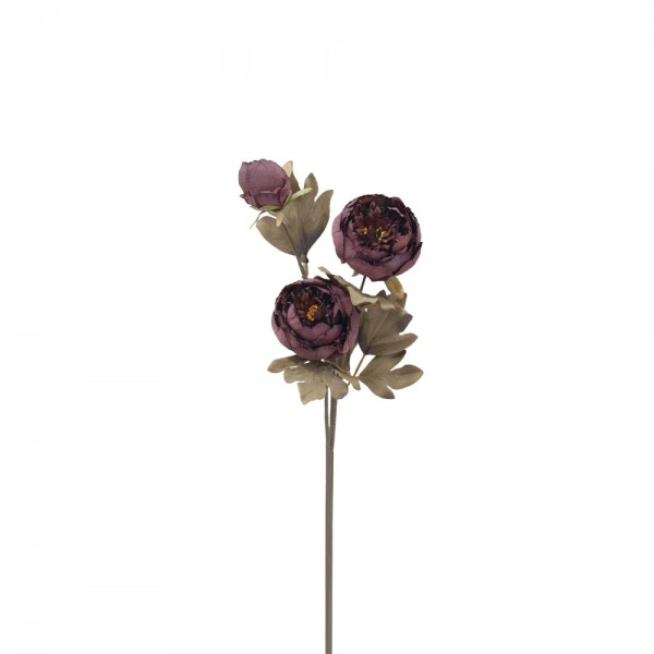 PEONY ΛΟΥΛΟΥΔΙ ΤΕΧΝΗΤΟ ΥΦΑΣΜΑ PVC ΜΩΒ ΠΡΑΣΙΝΟ 65